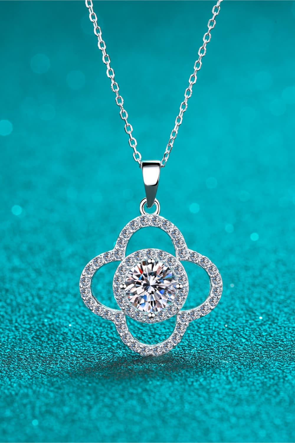 1 Carat Moissanite 925 Sterling Silver Necklace - Necklace