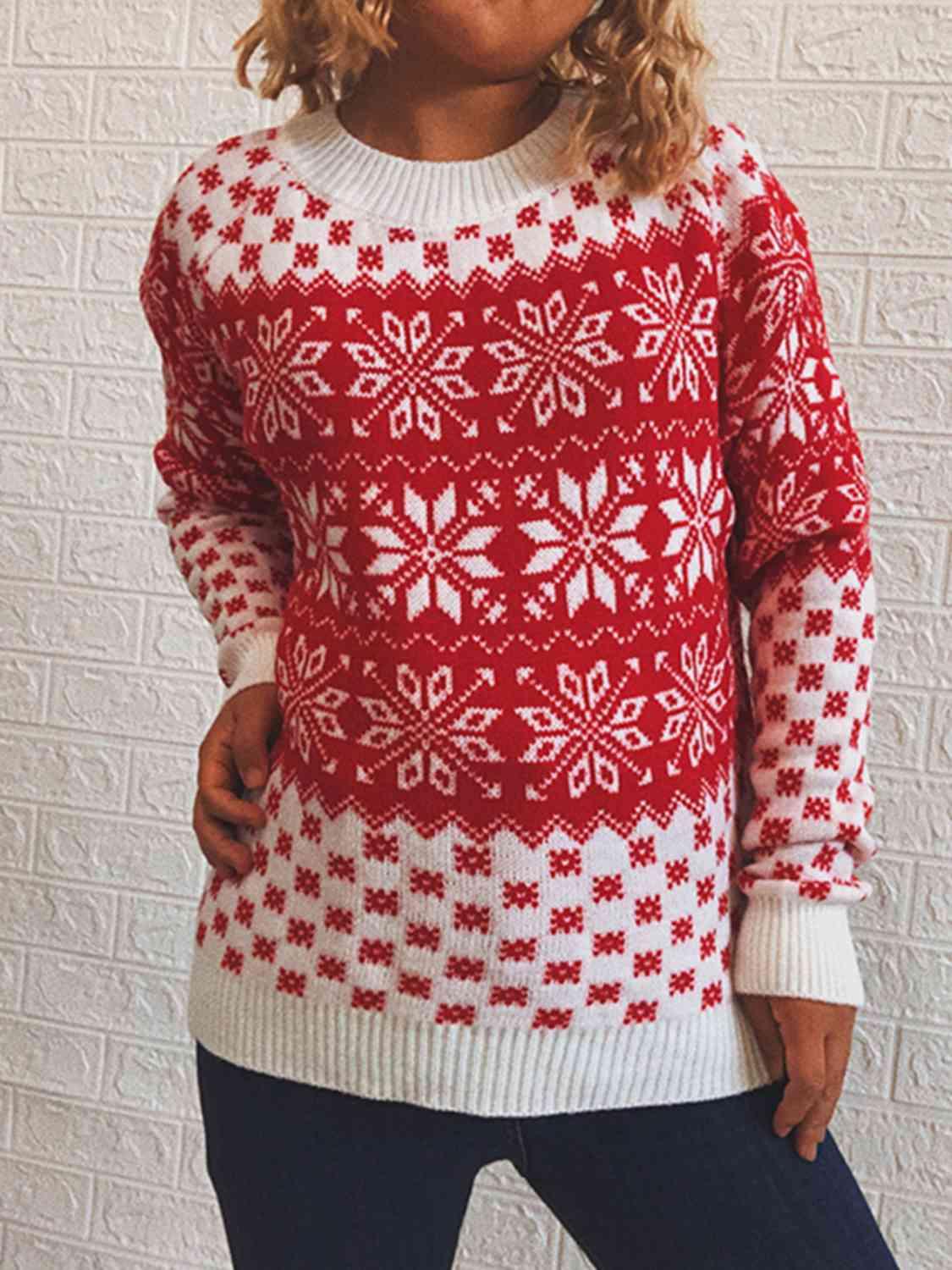 Christmas Snowflake Fair Isle Sweater - Sweater