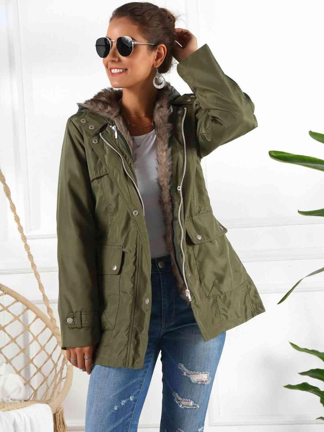 Hooded Jacket Detachable Liner (Three-Way Wear) - Jacket