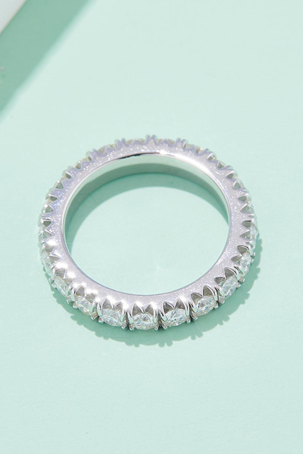 Adored 2.3 Carat Moissanite 925 Sterling Silver Eternity Ring - Ring