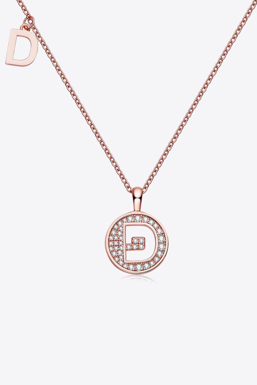 Moissanite A to J Pendant Necklace - Necklace