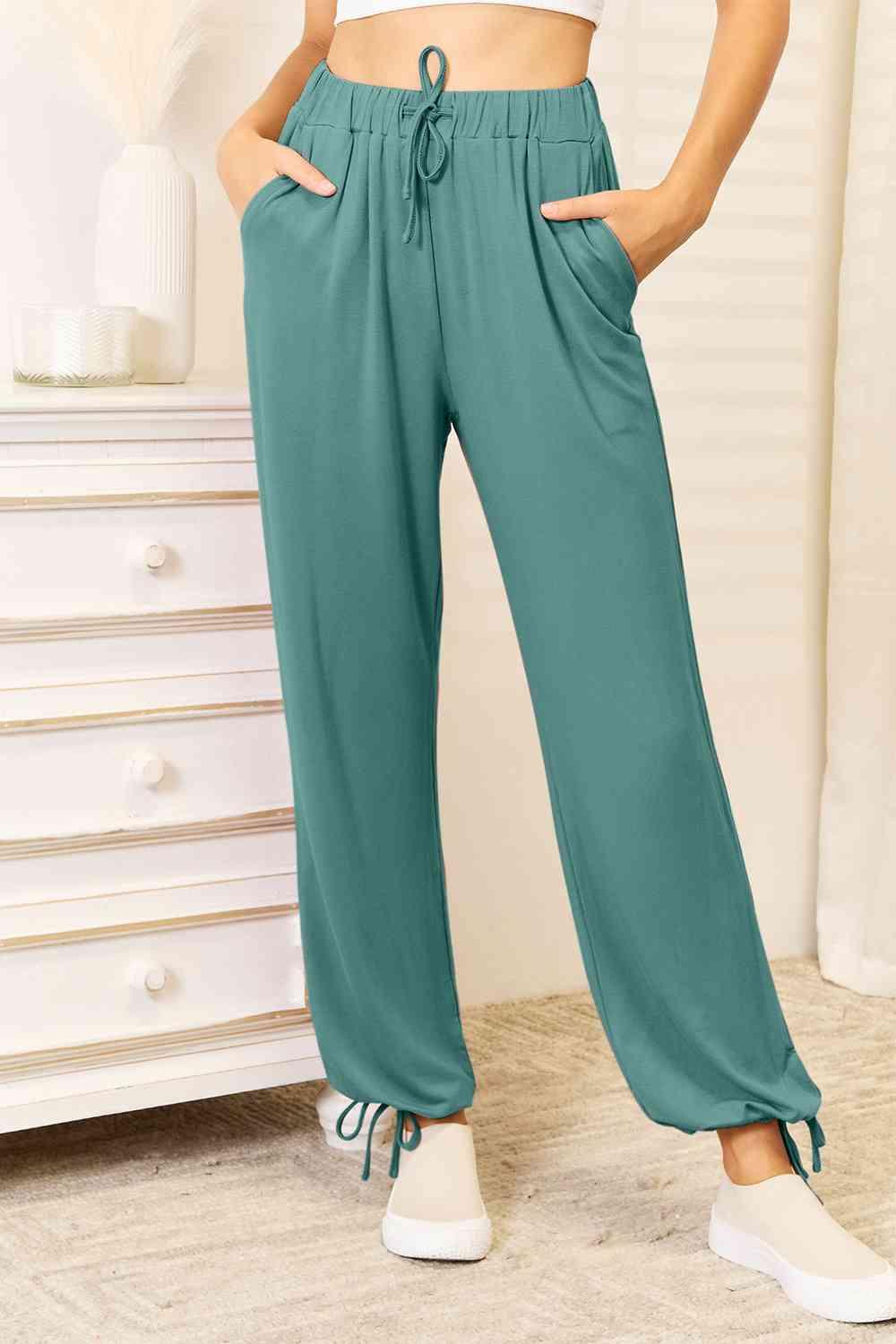 Basic Bae Soft Rayon Drawstring Waist Pants - Pant