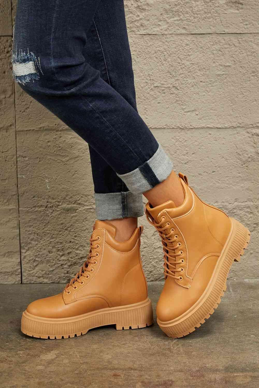 East Lion Corp Platform Combat Boots - Boots