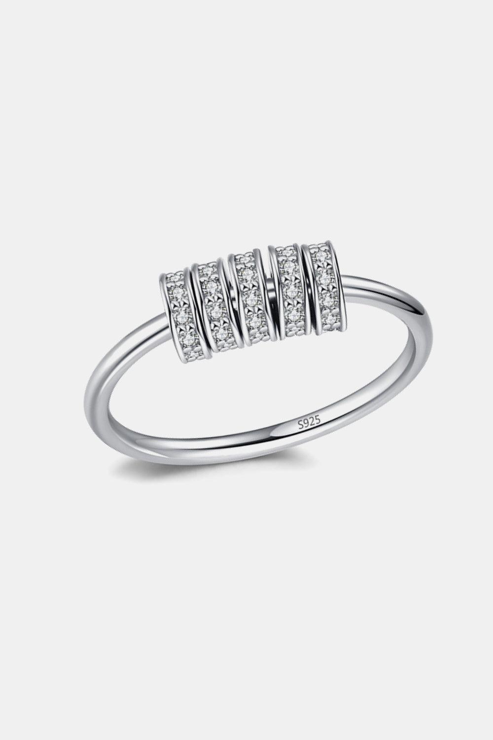925 Sterling Silver Five Hoops Ring - Ring