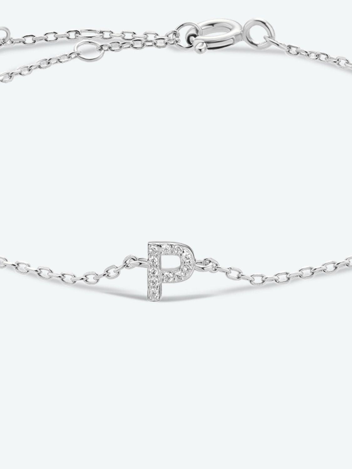 L To P Zircon 925 Sterling Silver Bracelet - Bracelet