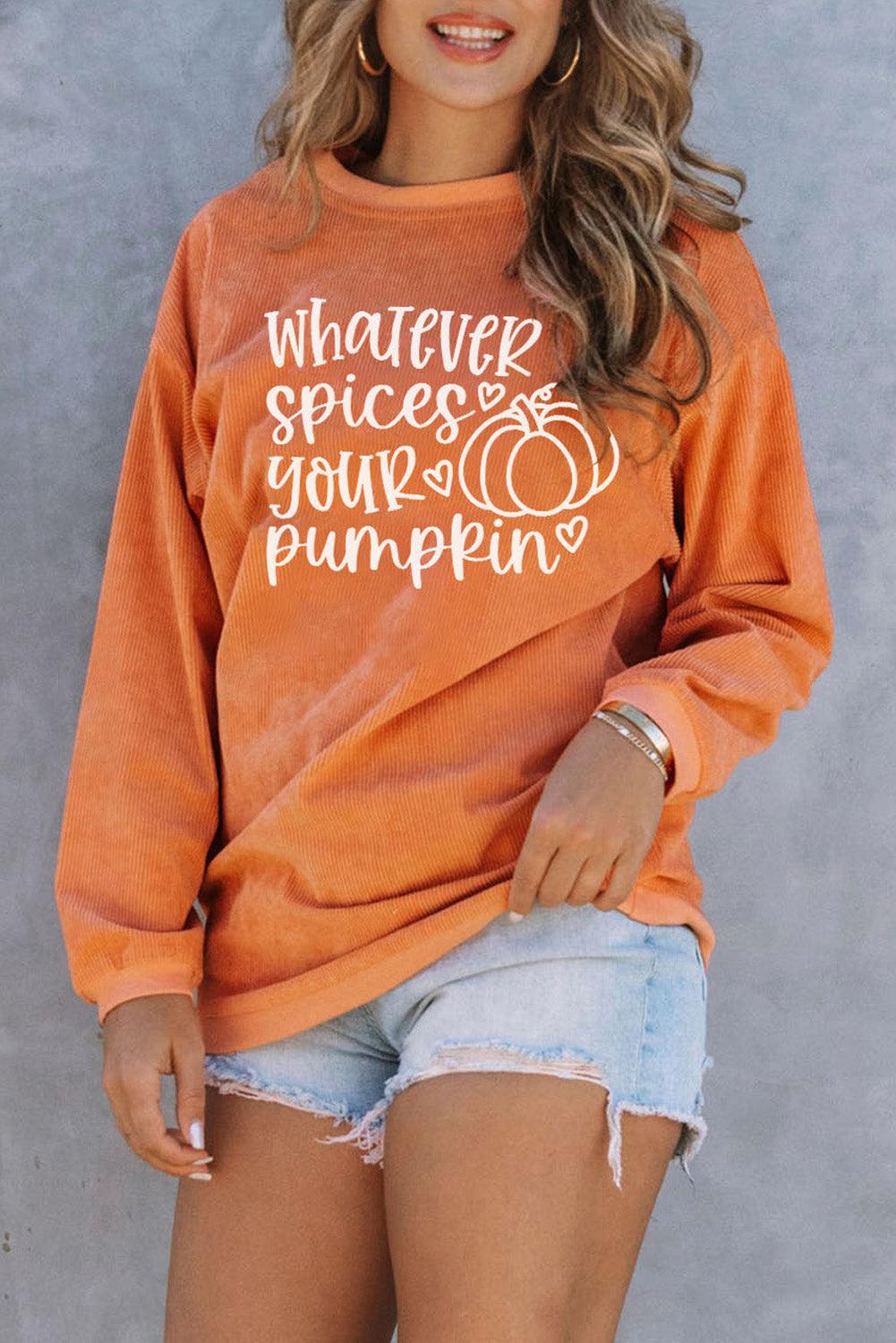 WHATEVER SPICES YOUR PUMPKIN Graphic Sweatshirt - Sweatshirt