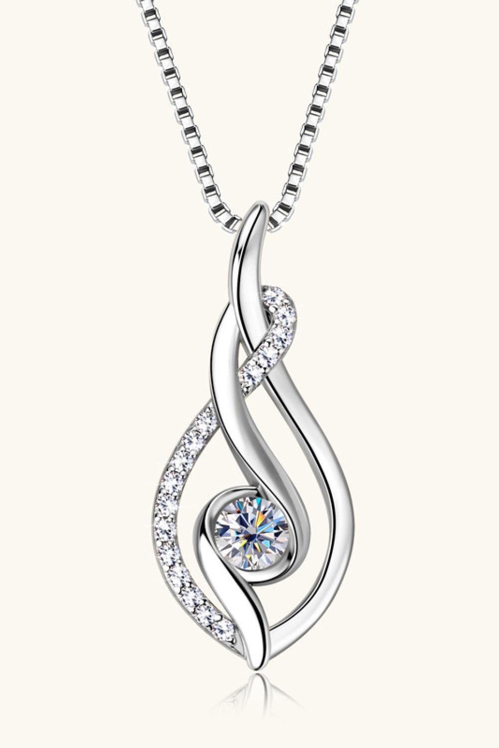 Moissanite 925 Sterling Silver Necklace - Necklace