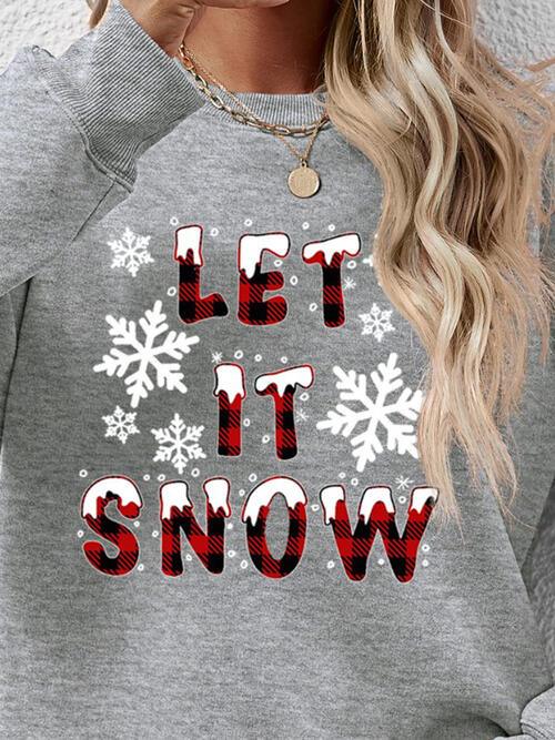 Christmas LET IT SNOW Sweatshirt - Sweatshirt