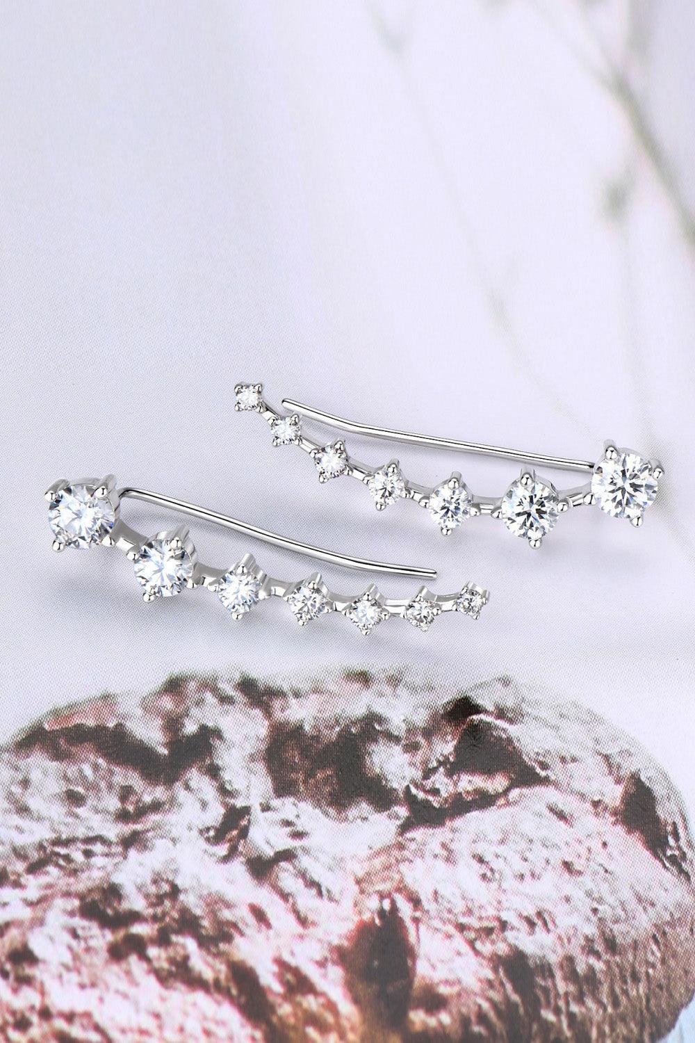 1.9 Carat Moissanite 925 Sterling Silver Earrings - Earring