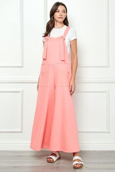 Veveret Wide Strap French Terry Overalls - Overall