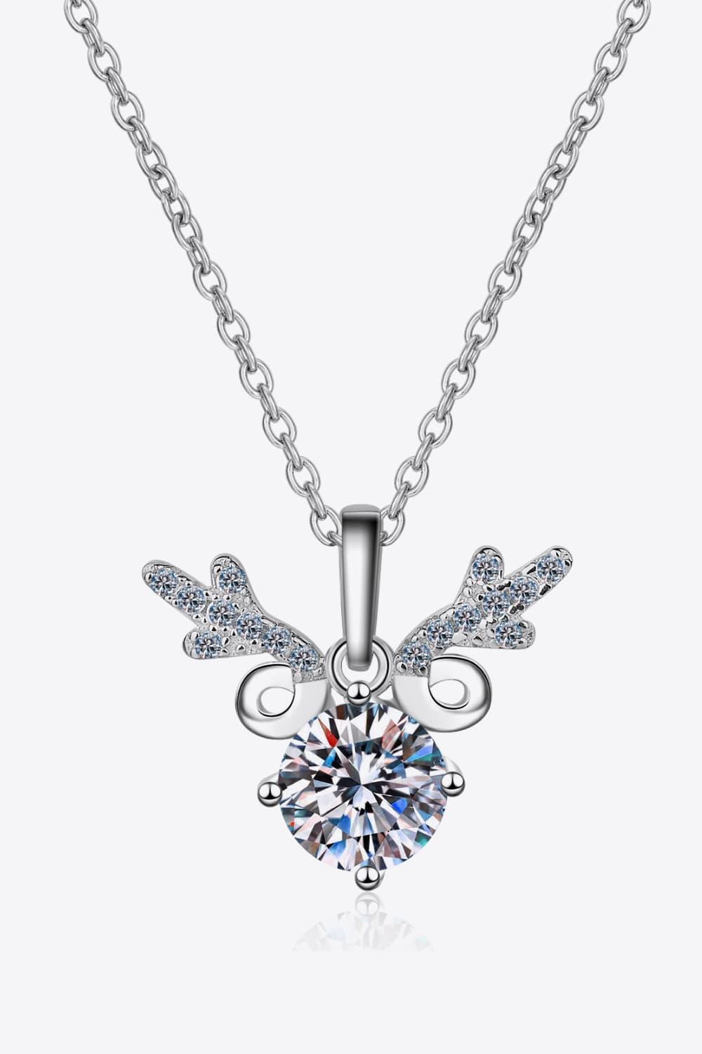 1 Carat Moissanite 925 Sterling Silver Necklace - Necklace