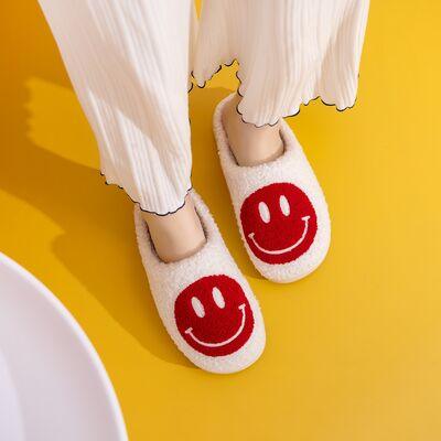 Melody Smiley Face Cozy Slippers - Slippers