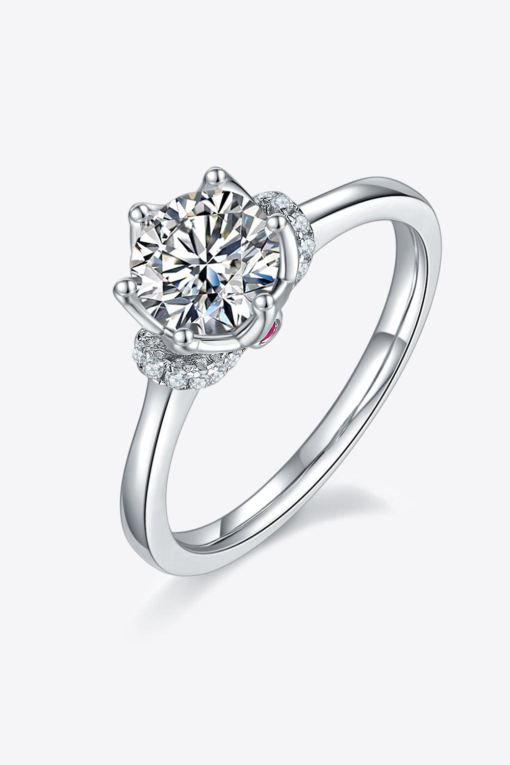 1 Carat Moissanite 925 Sterling Silver Ring - Ring