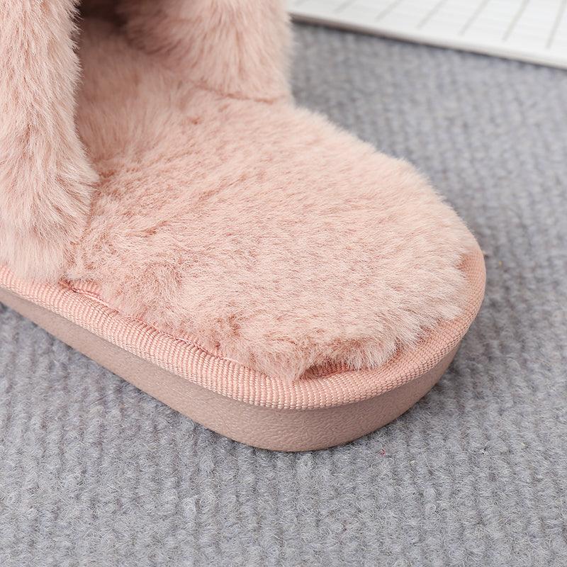 Faux Fur Crisscross Strap Slippers - Slippers