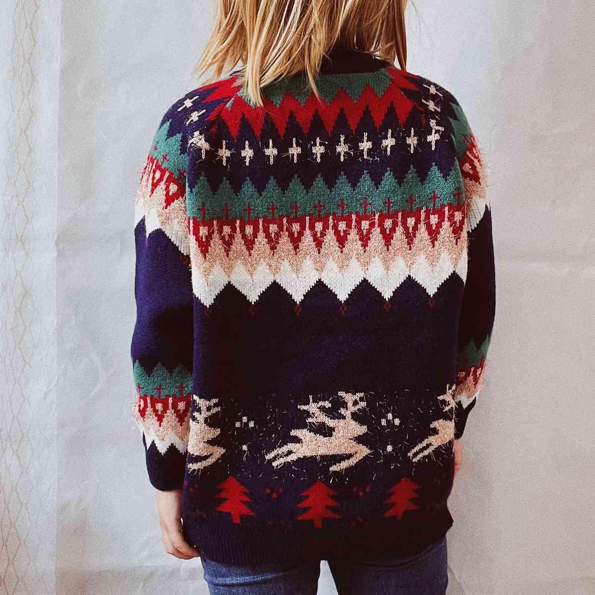 Christmas Reindeer Fair Isle Sweater - Sweater