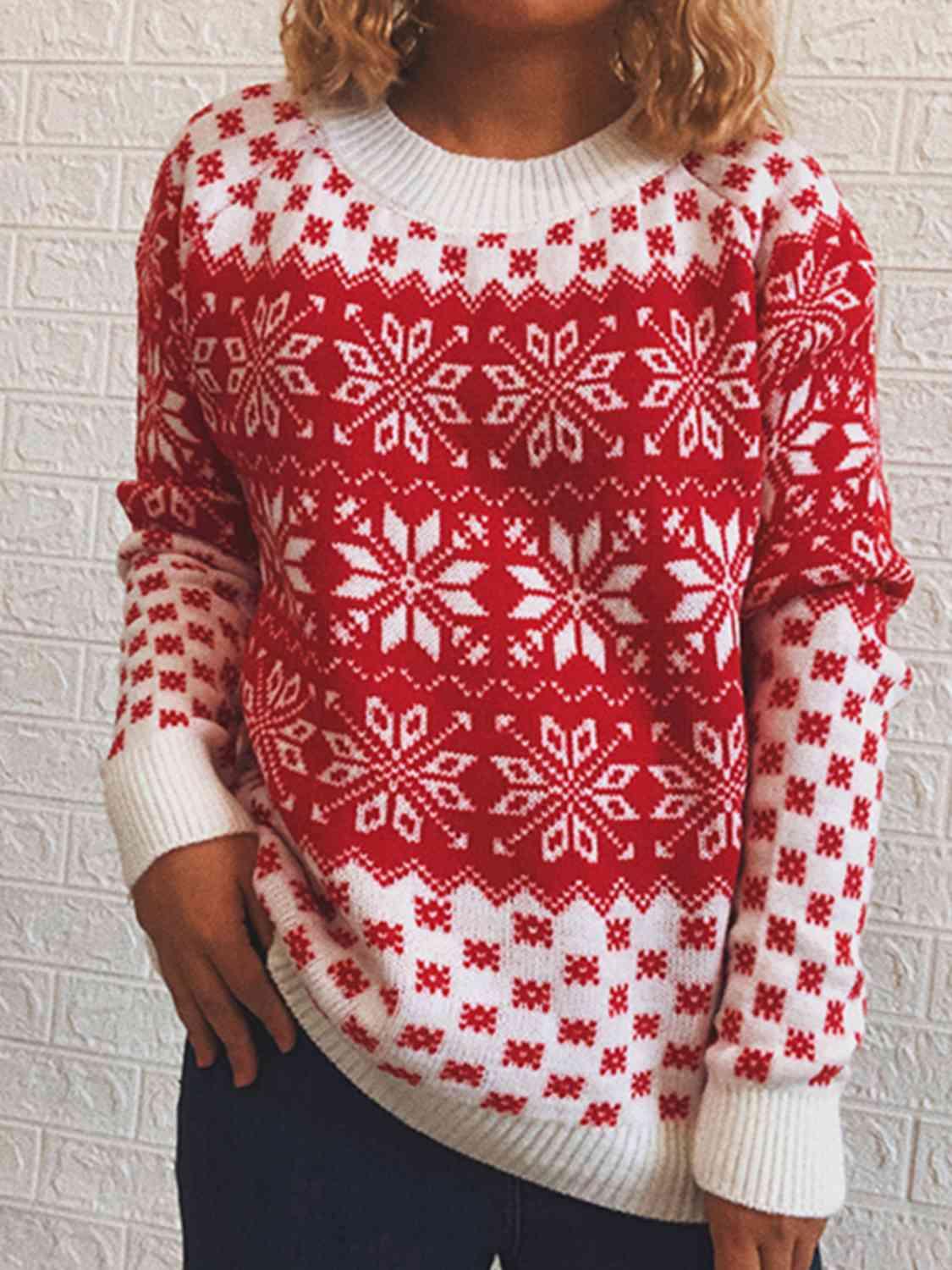 Christmas Snowflake Fair Isle Sweater - Sweater