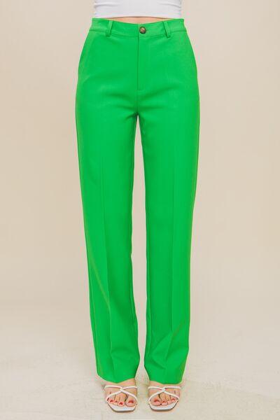 LOVE TREE High Waist Straight Pants - Pant