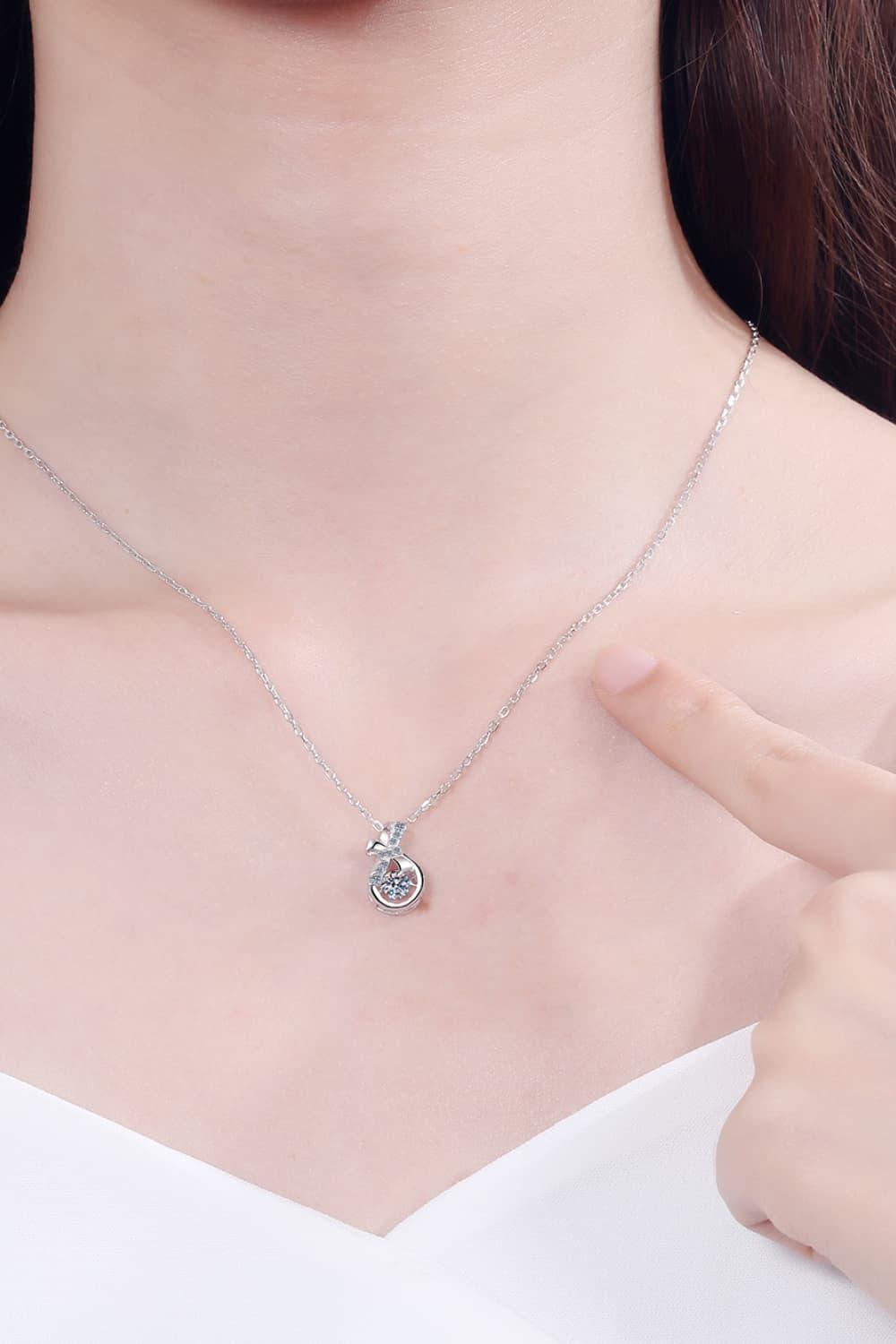 1 Carat Moissanite 925 Sterling Silver Necklace - Necklace