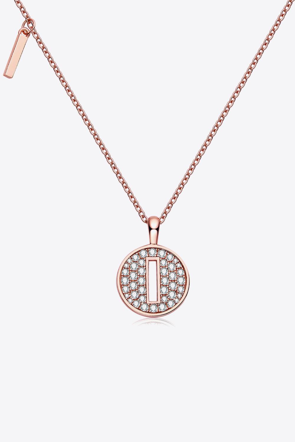 Moissanite A to J Pendant Necklace - Necklace