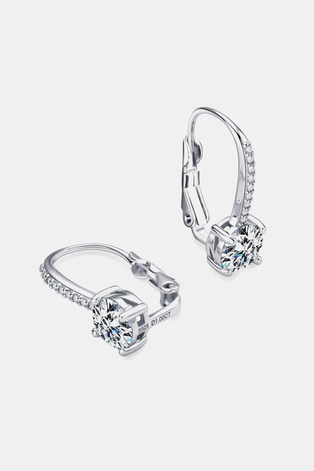 2 Carat Moissanite 925 Sterling Silver Earrings - Earring