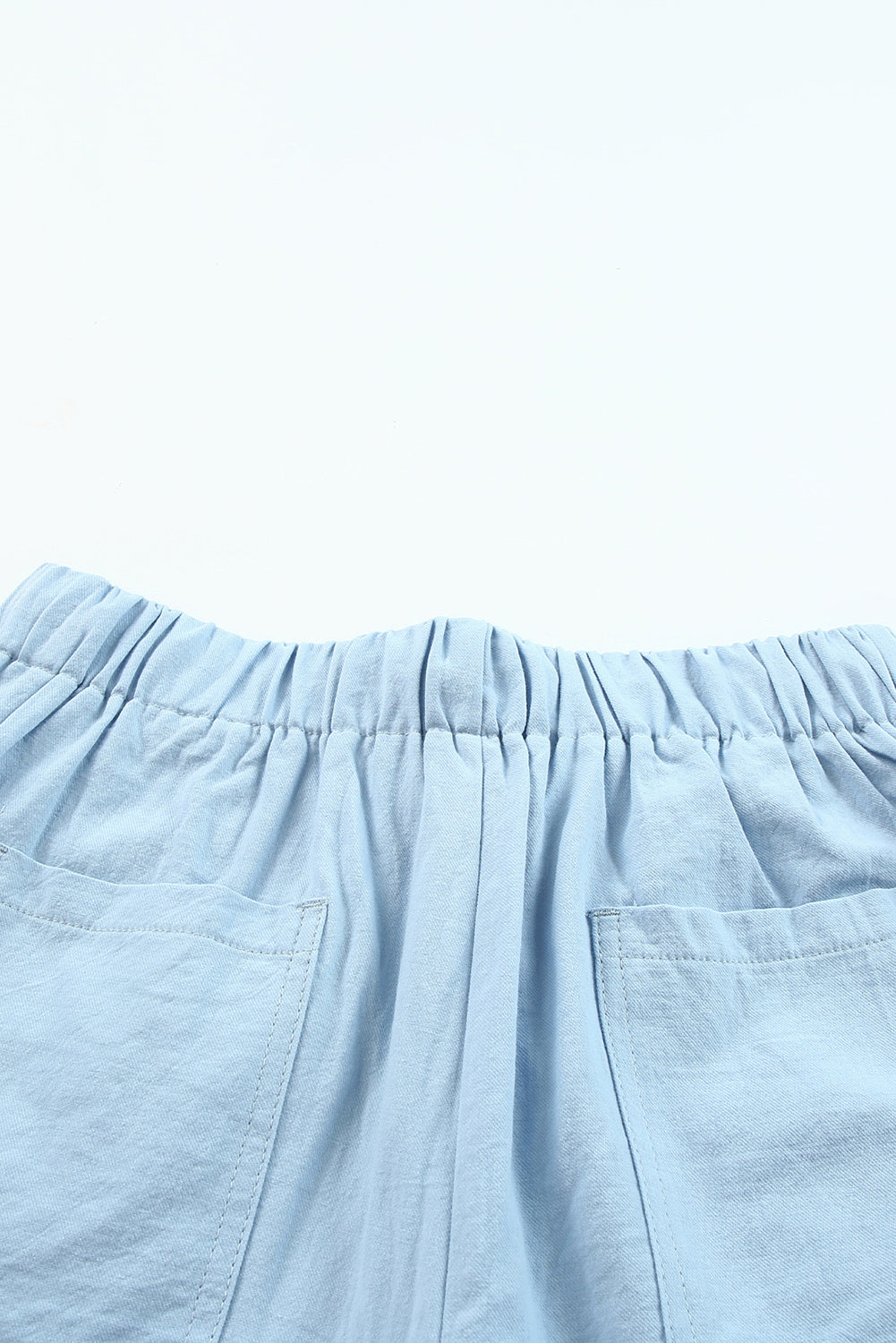 Drawstring Elastic Waist Pocket Shorts