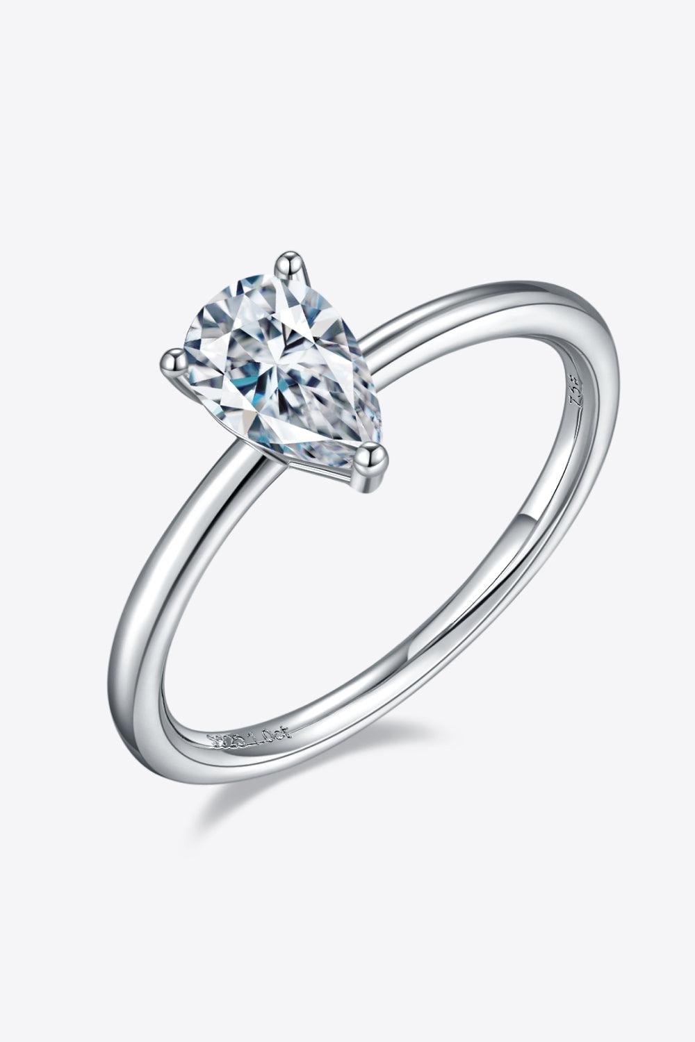 1 Carat Moissanite 925 Sterling Silver Solitaire Ring - Ring