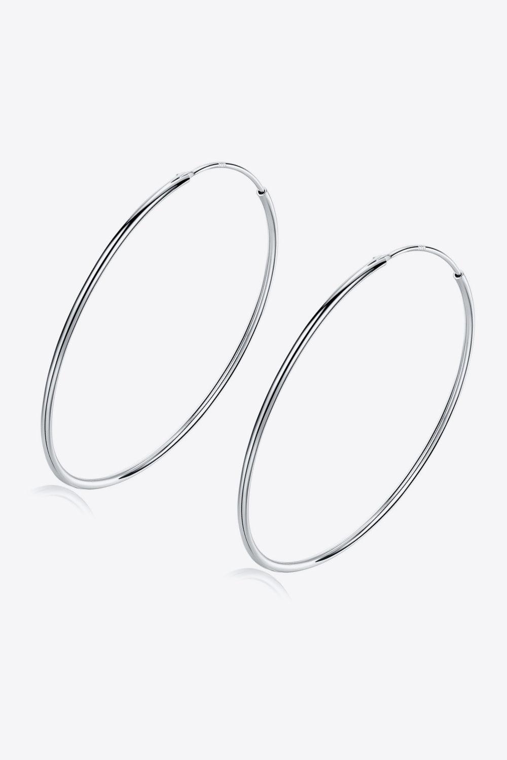 925 Sterling Silver Hoop Earrings - Earring