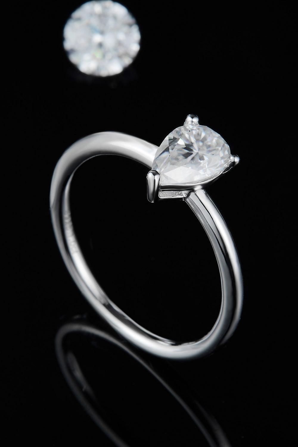 1 Carat Moissanite 925 Sterling Silver Solitaire Ring - Ring