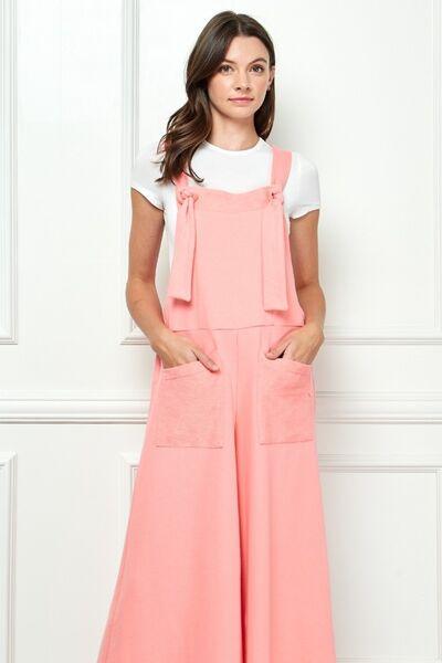 Veveret Wide Strap French Terry Overalls - Overall