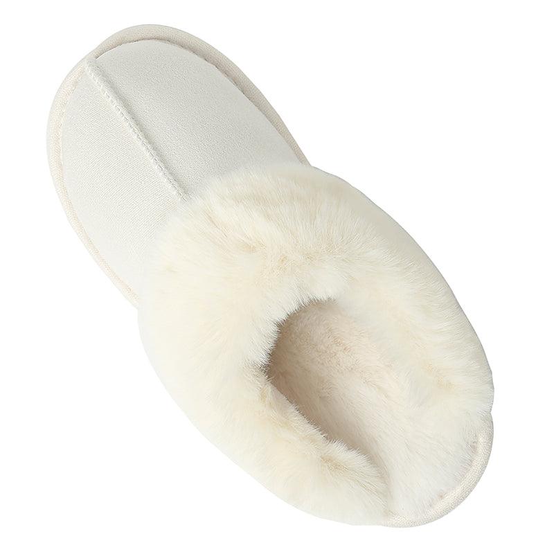 Faux Suede Center Seam Slippers - Slippers