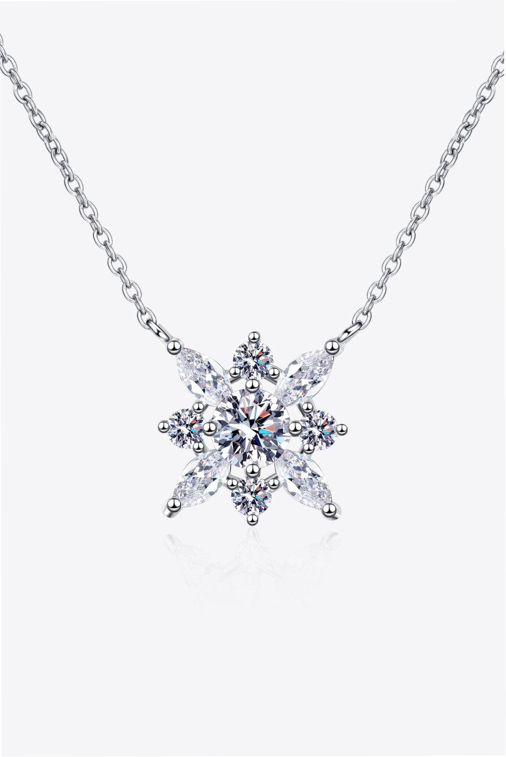 Moissanite Rhodium-Plated Necklace - Necklace