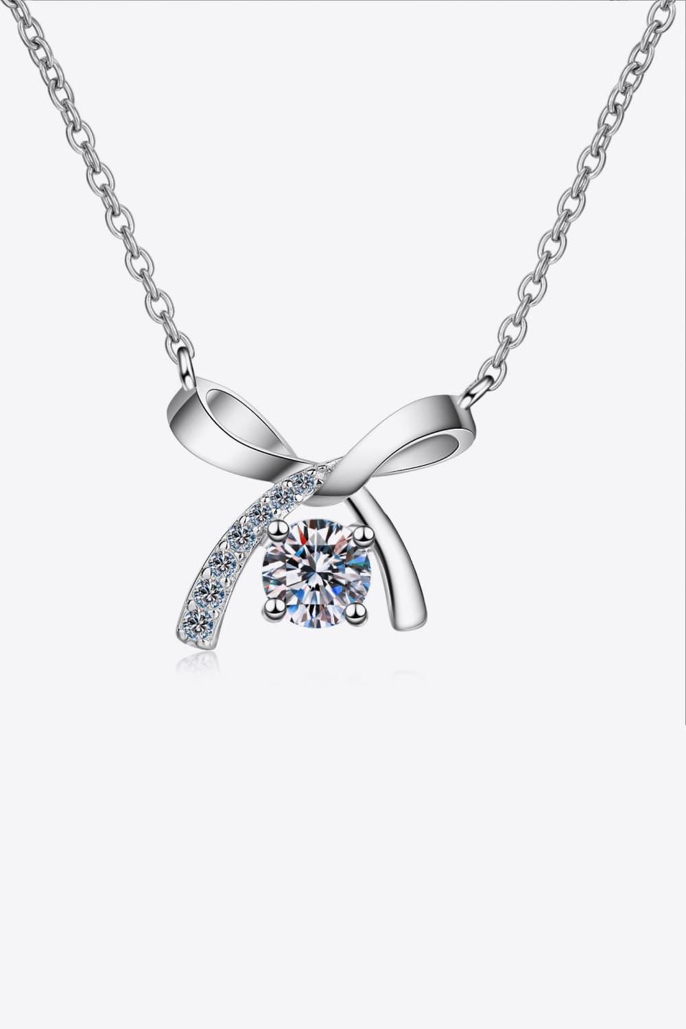 Moissanite 925 Sterling Silver Necklace - Necklace