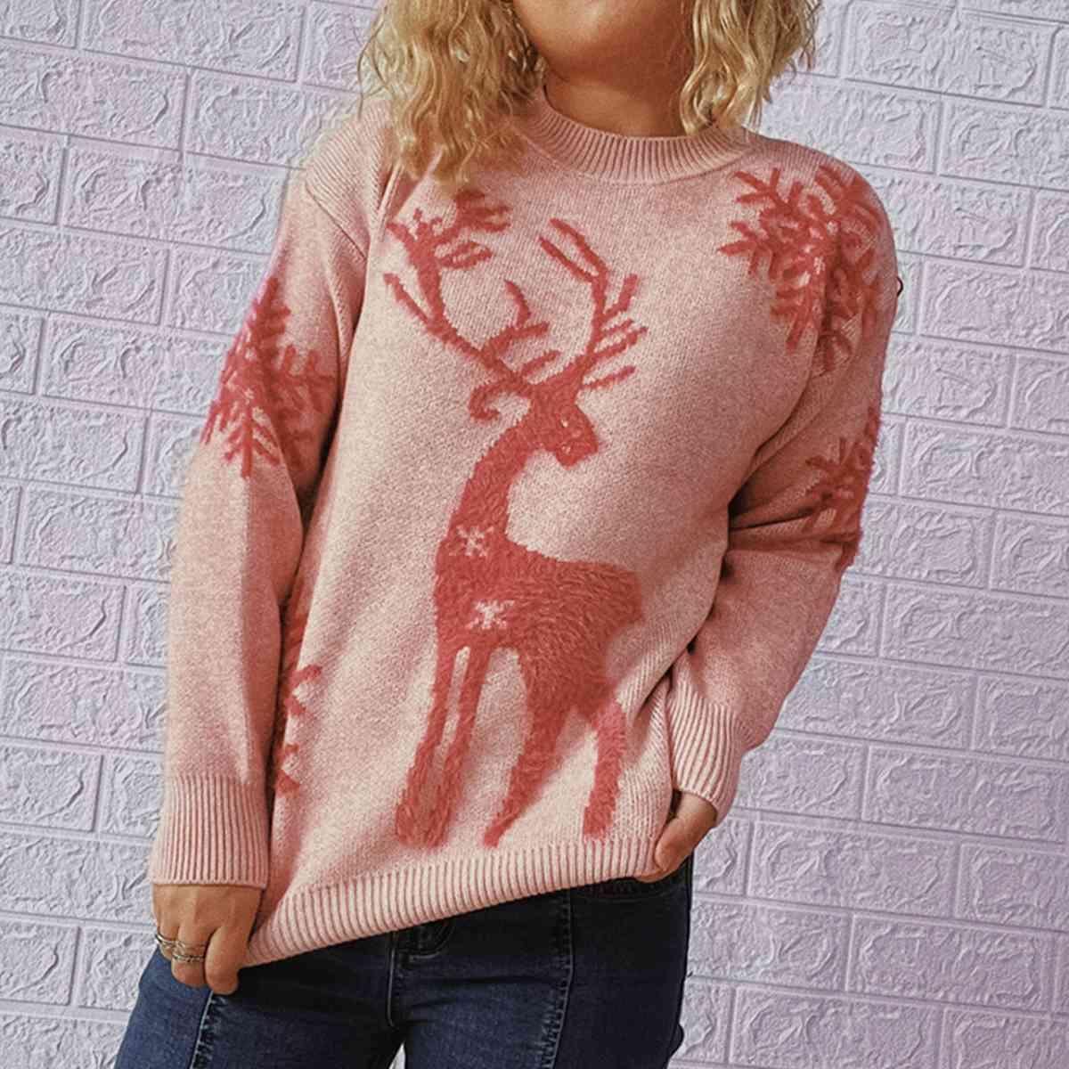 Christmas Reindeer Sweater - Sweater