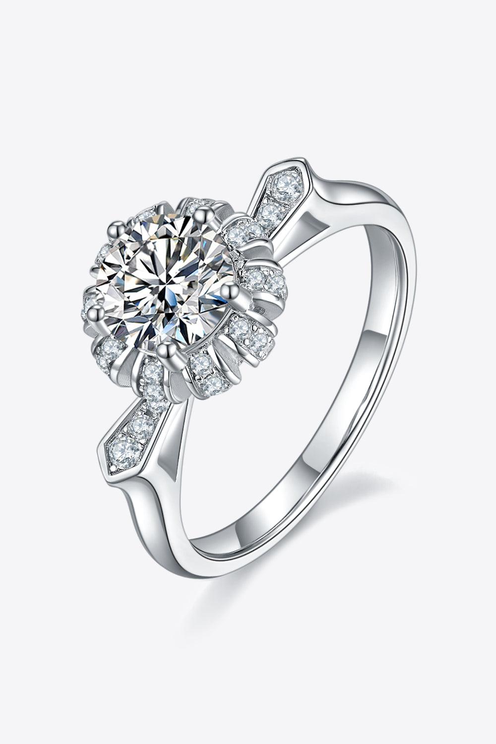 1 Carat Moissanite 925 Sterling Silver Ring - Ring