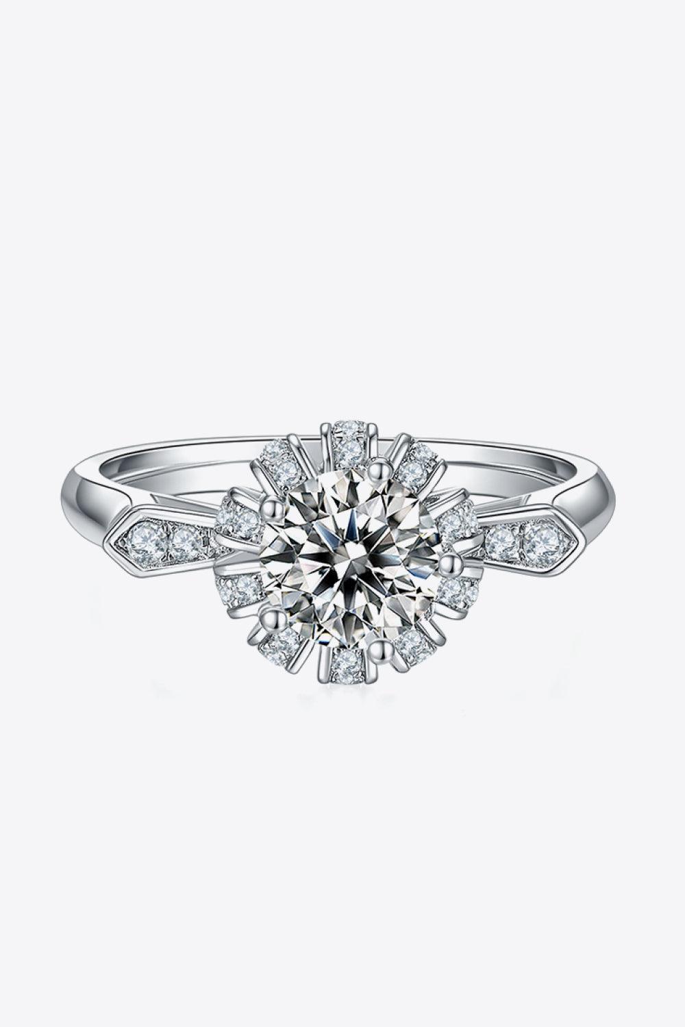 1 Carat Moissanite 925 Sterling Silver Ring - Ring