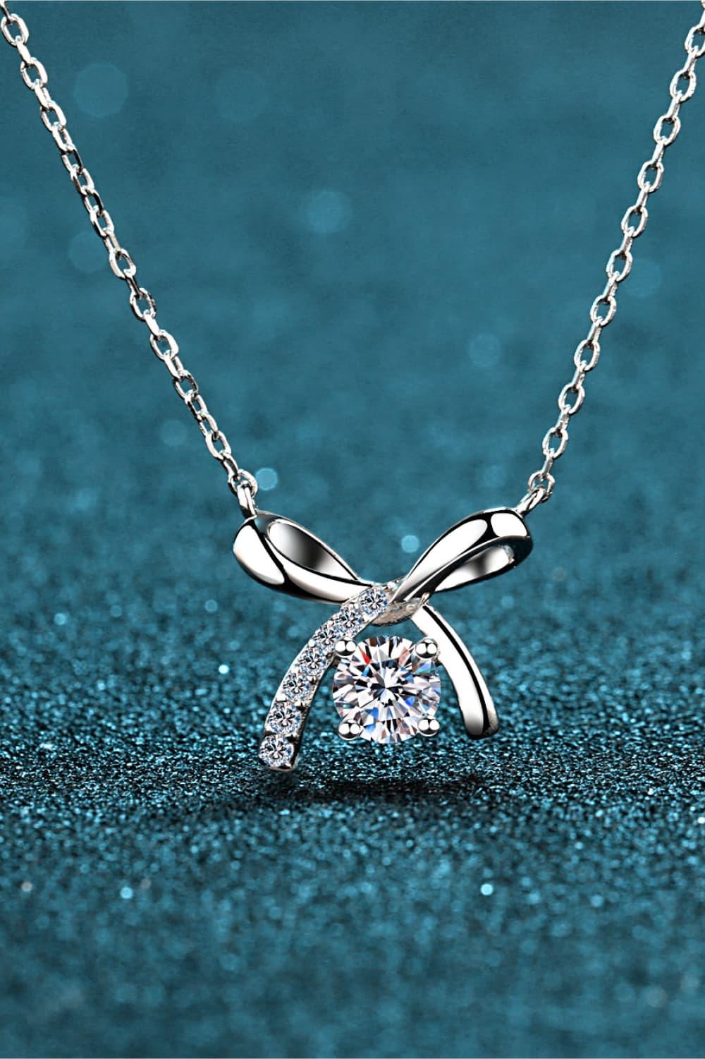 Moissanite 925 Sterling Silver Necklace - Necklace