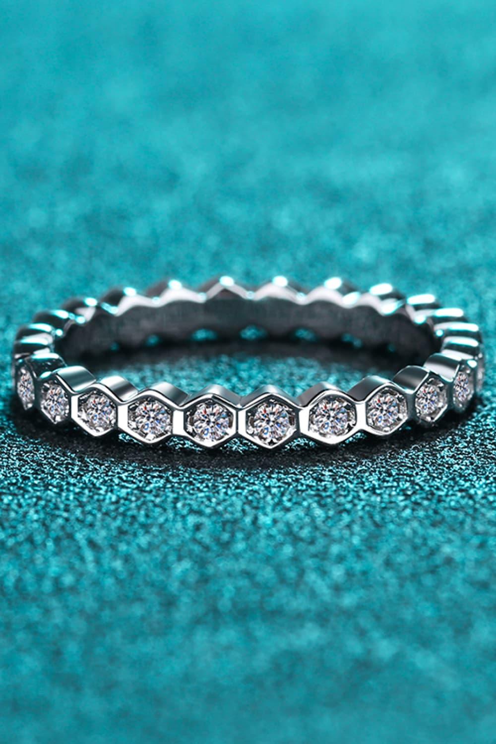 Moissanite 925 Sterling Silver Eternity Ring - Ring