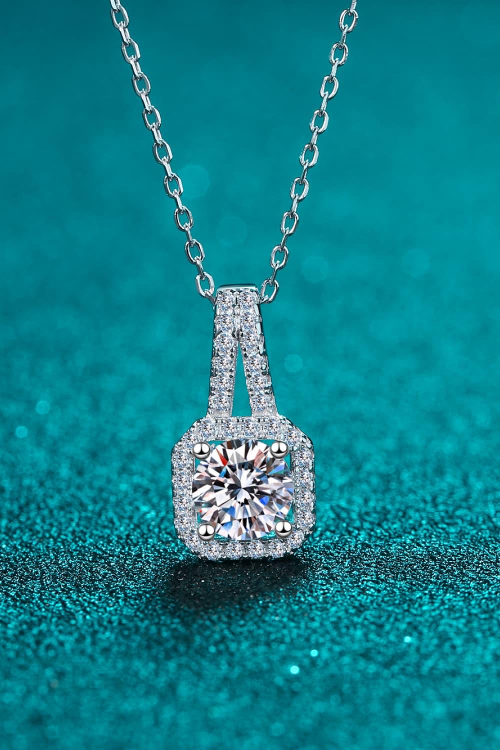 Moissanite 925 Sterling Silver Necklace - Necklace