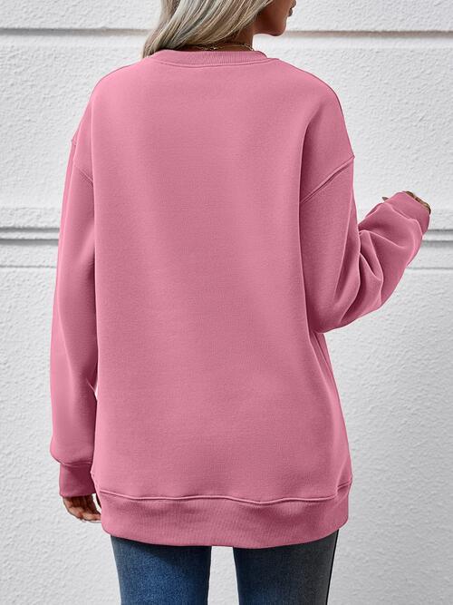 LOVE CHRISTMAS Drop Shoulder Sweatshirt - Sweatshirt