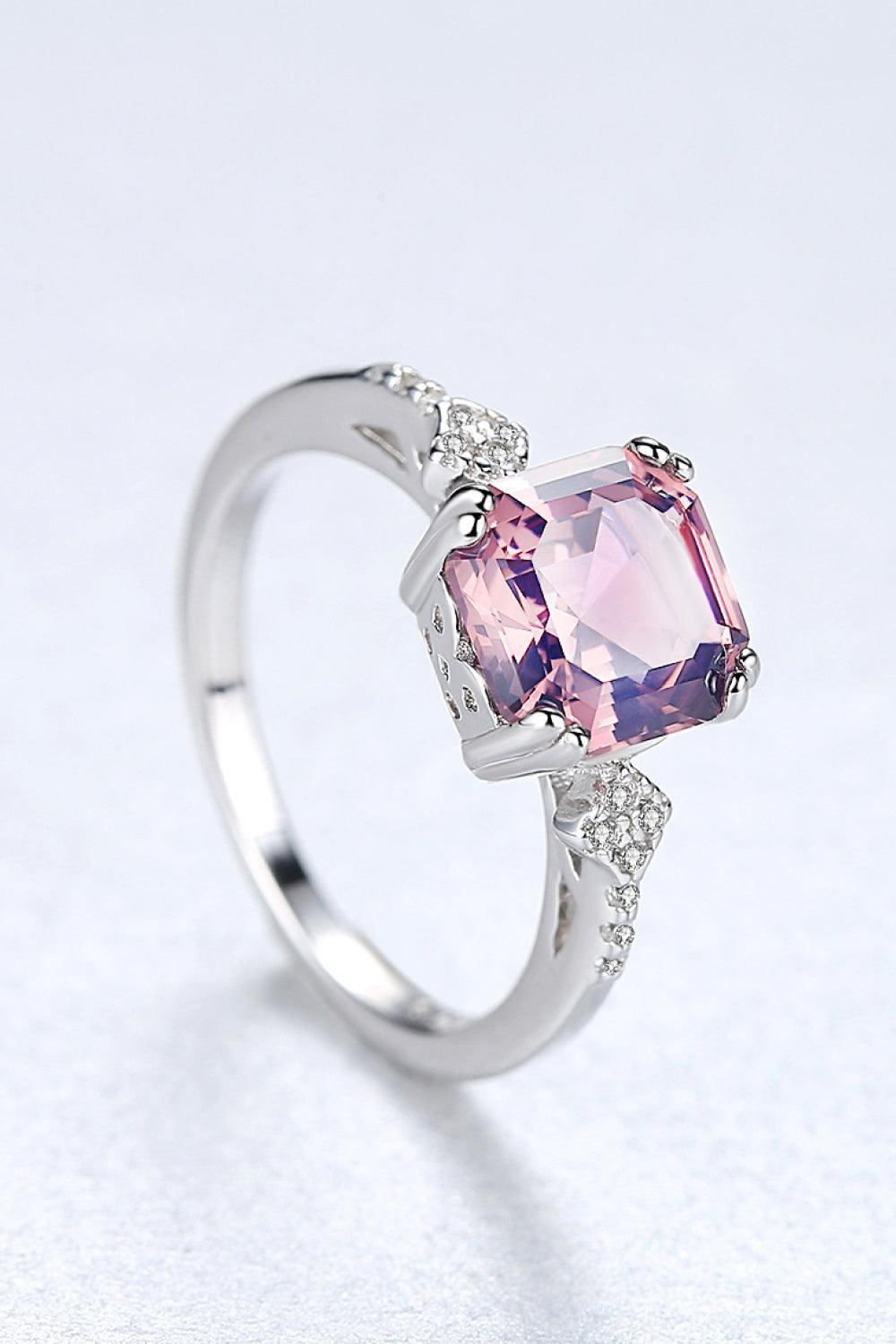 Morganite 925 Sterling Silver Ring - Ring