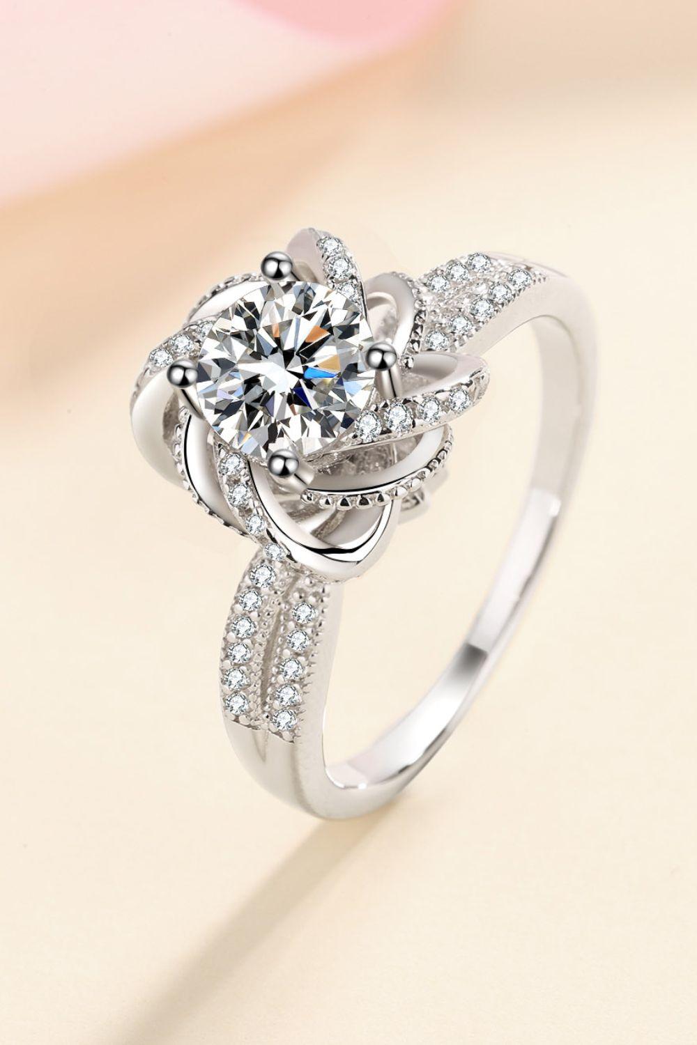 1 Carat Moissanite 925 Sterling Silver Ring - Ring