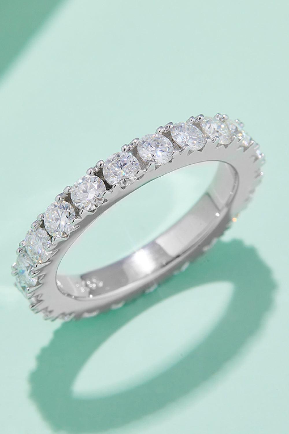 2.3 Carat Moissanite 925 Sterling Silver Eternity Ring - Ring