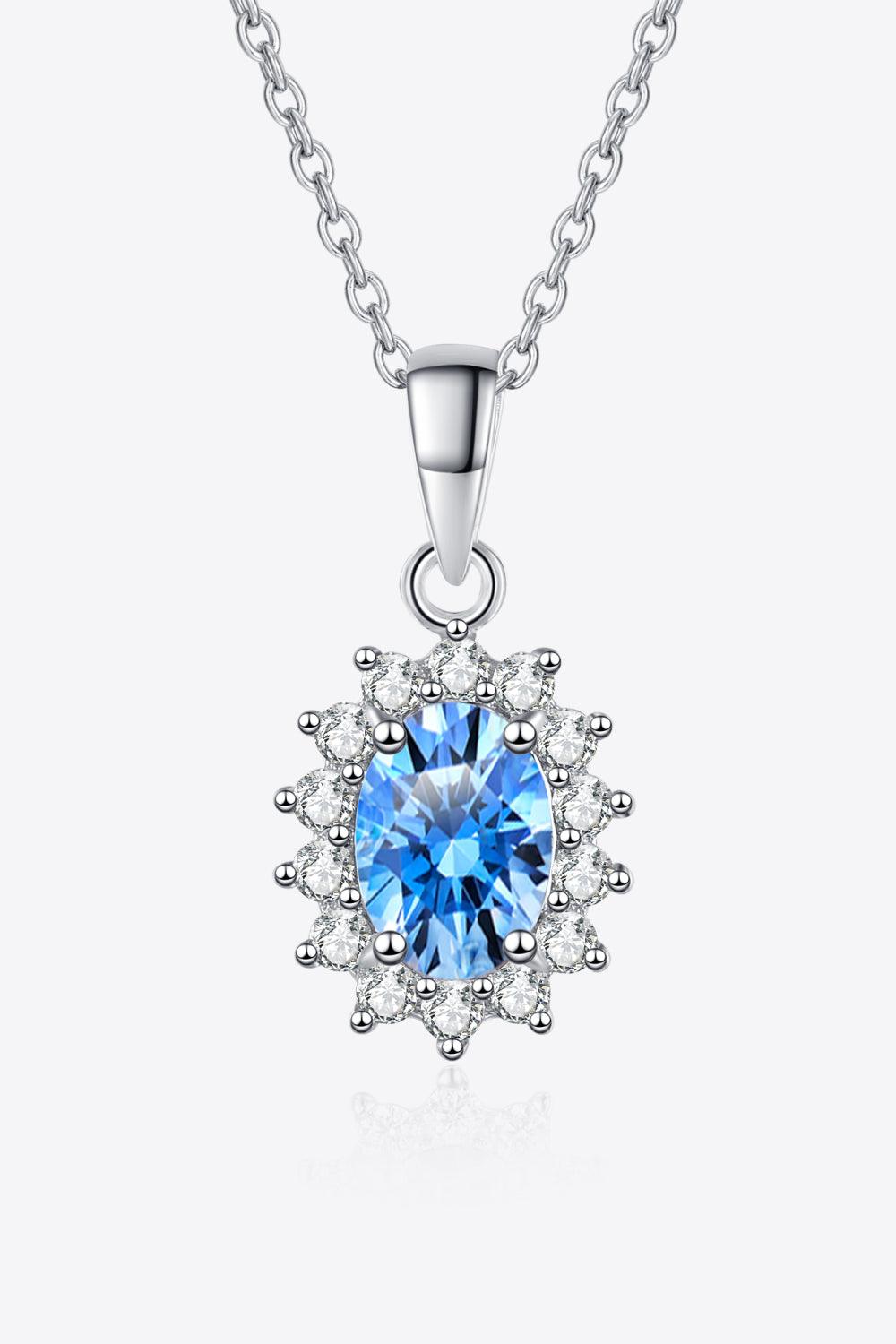 1 Carat Moissanite 925 Sterling Silver Necklace - Necklace