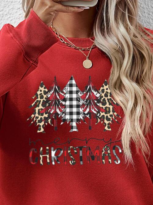 MERRY CHRISTMAS Tree Sweatshirt - Sweatshirt