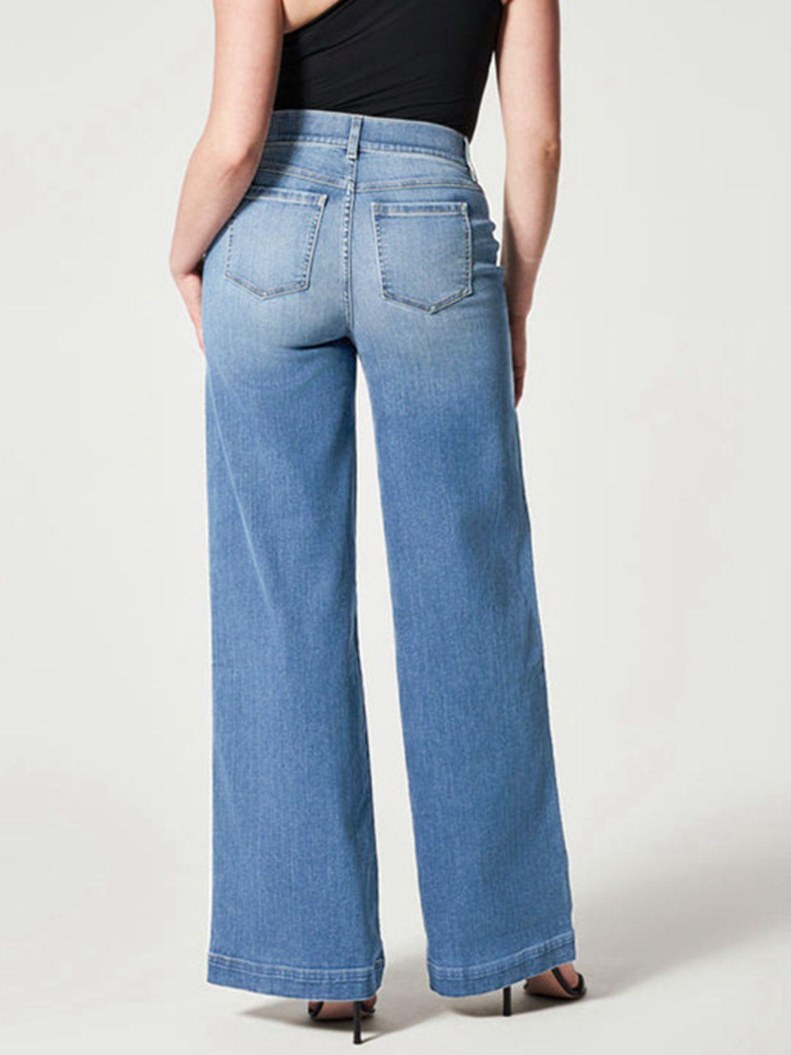 Wide Leg High Rise Jeans - Jeans