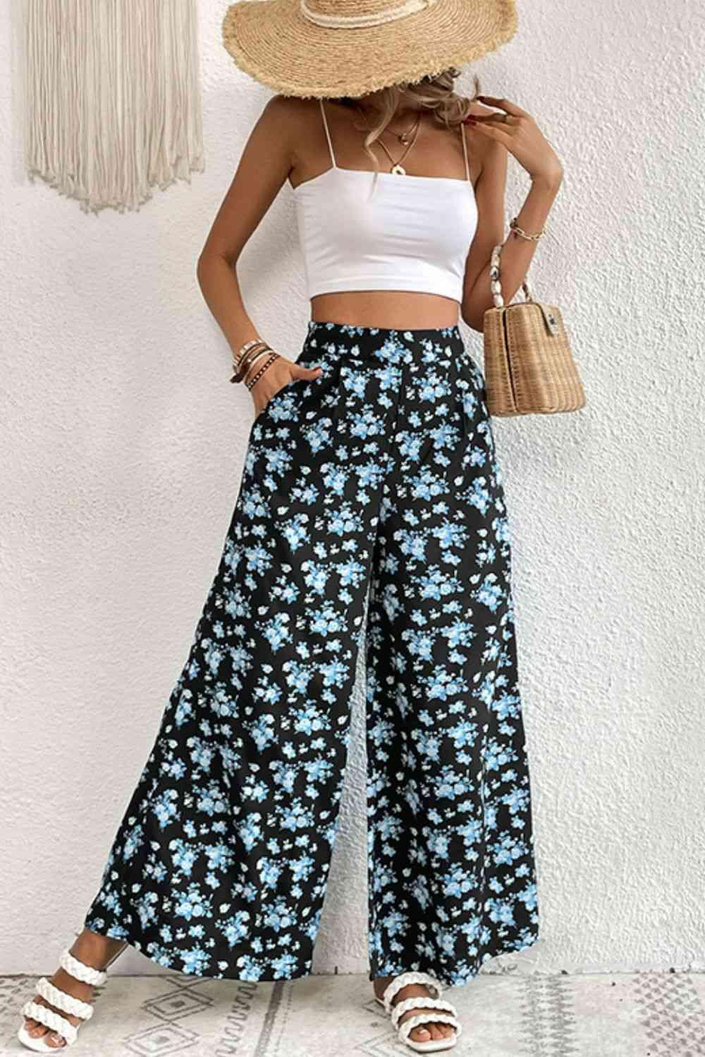 Floral Pocket Culottes - Pant