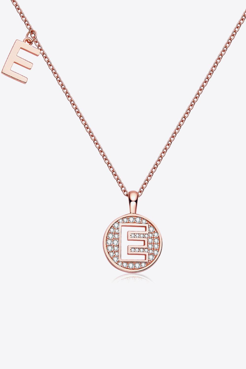 Moissanite A to J Pendant Necklace - Necklace