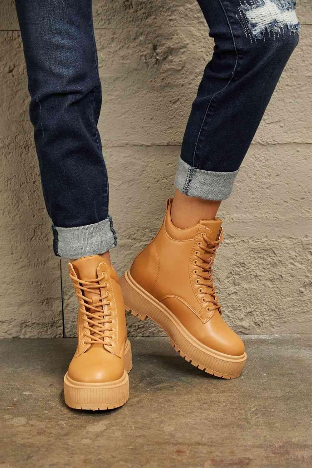 East Lion Corp Platform Combat Boots - Boots