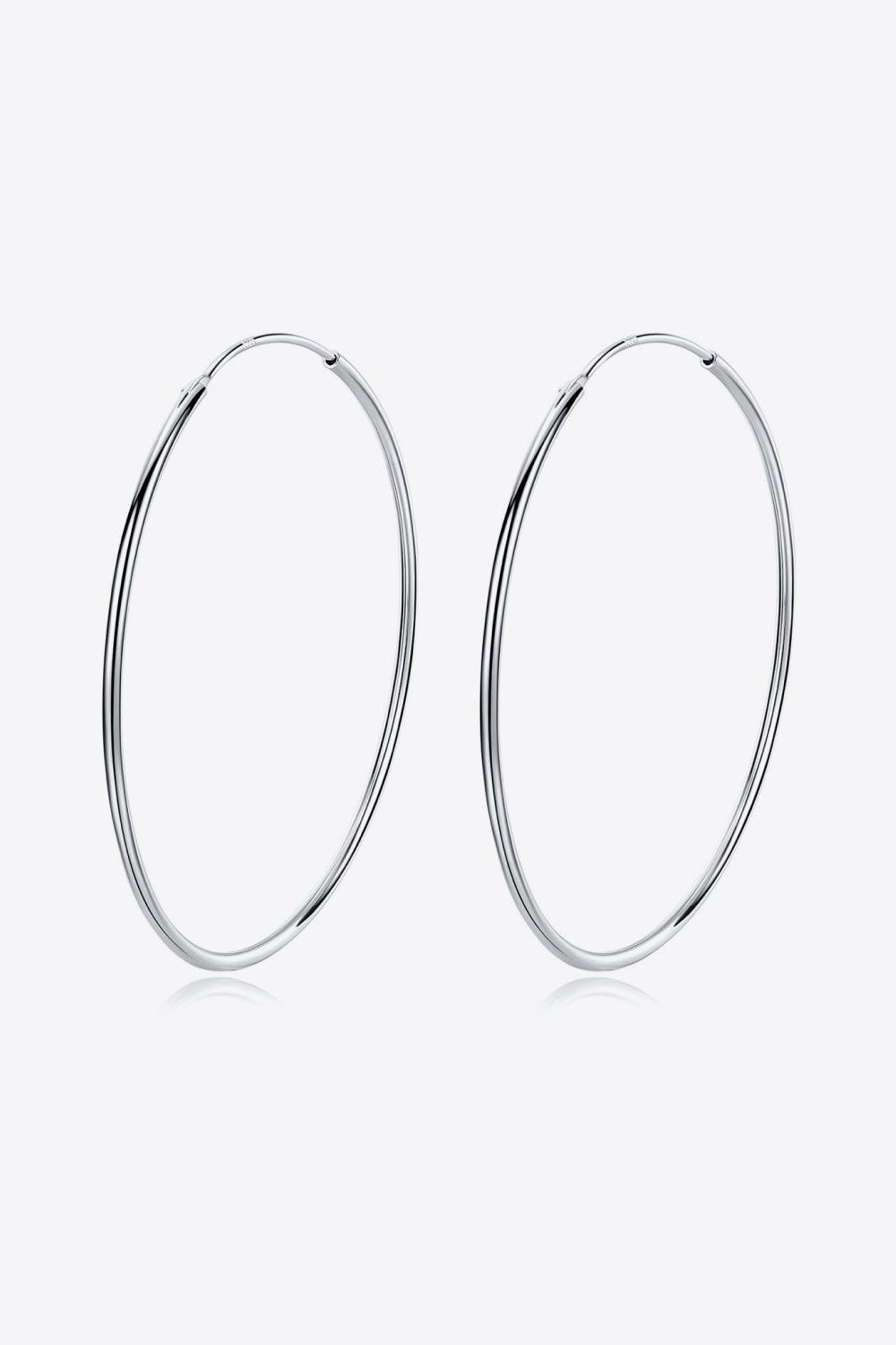 925 Sterling Silver Hoop Earrings - Earring