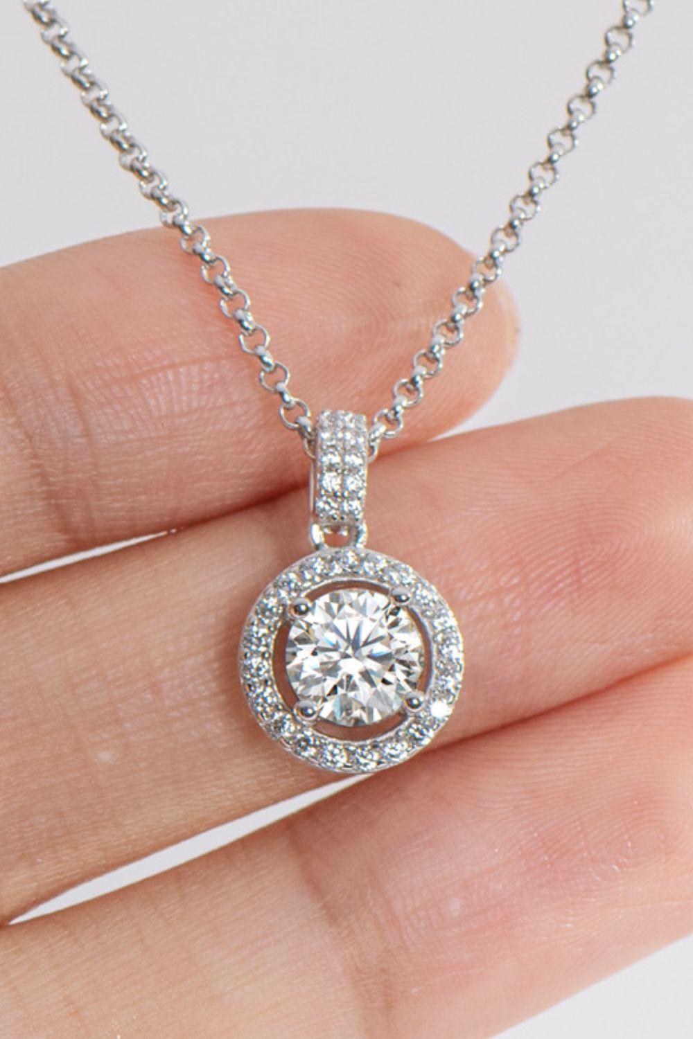 Zircon Pendant 925 Sterling Silver Necklace - Necklace